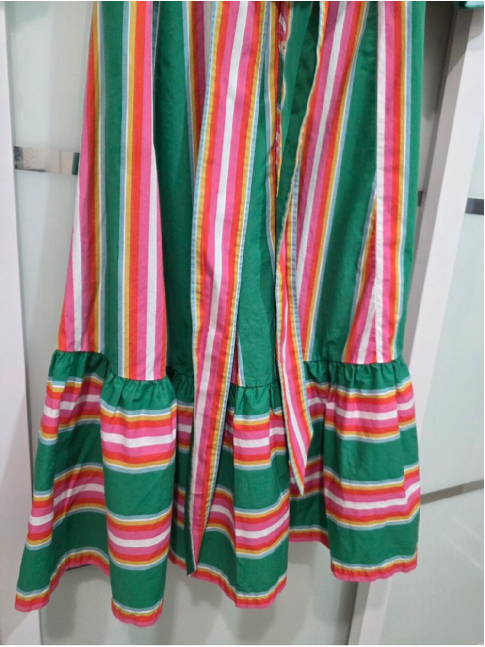 Boden Astrid Green Multicolor Stripe Midi Shirt Dress Size US 10R - Picture 12 of 16